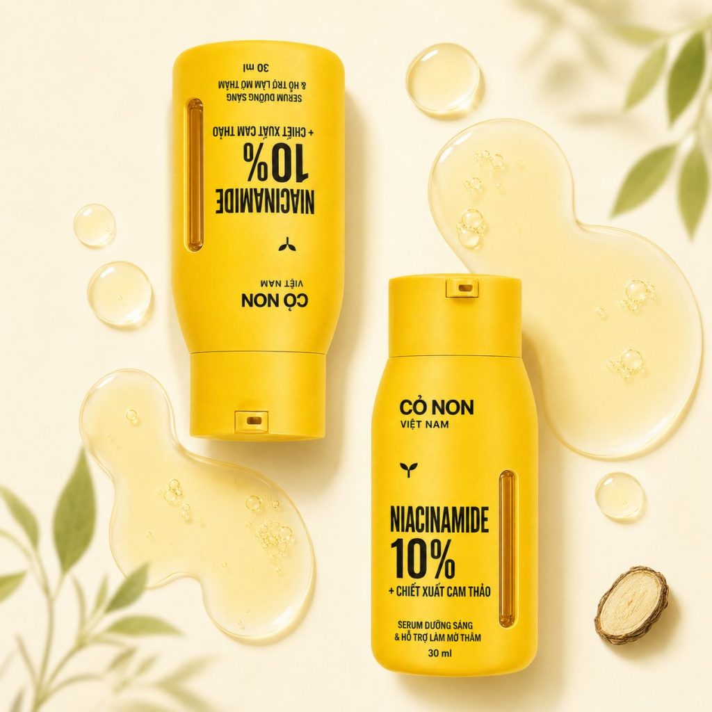 Niacinamide 10% Chiết xuất Cam Thảo Cỏ Non Việt Nam