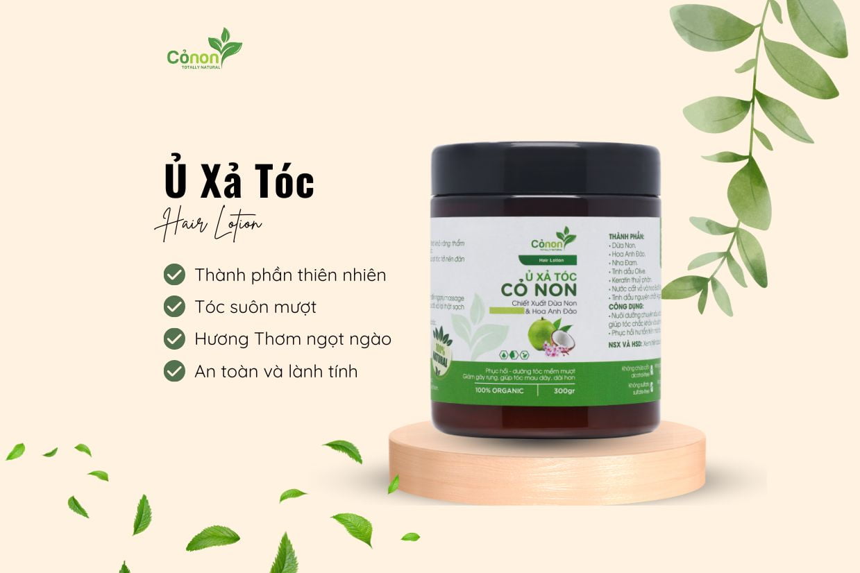 Kem ử xả tóc thảo dược cỏ non