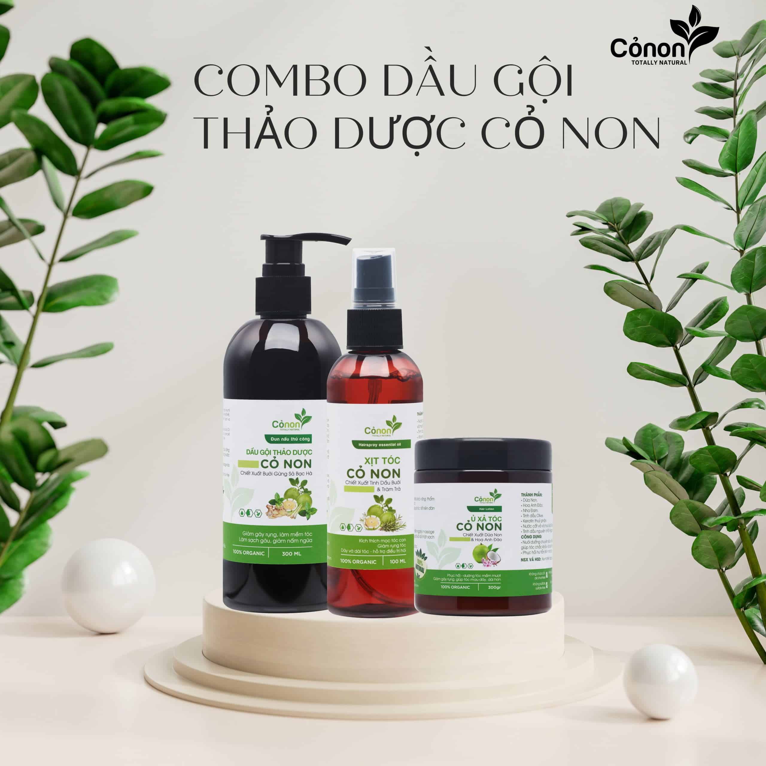 Combo dầu gội thảo dược Cỏ Non