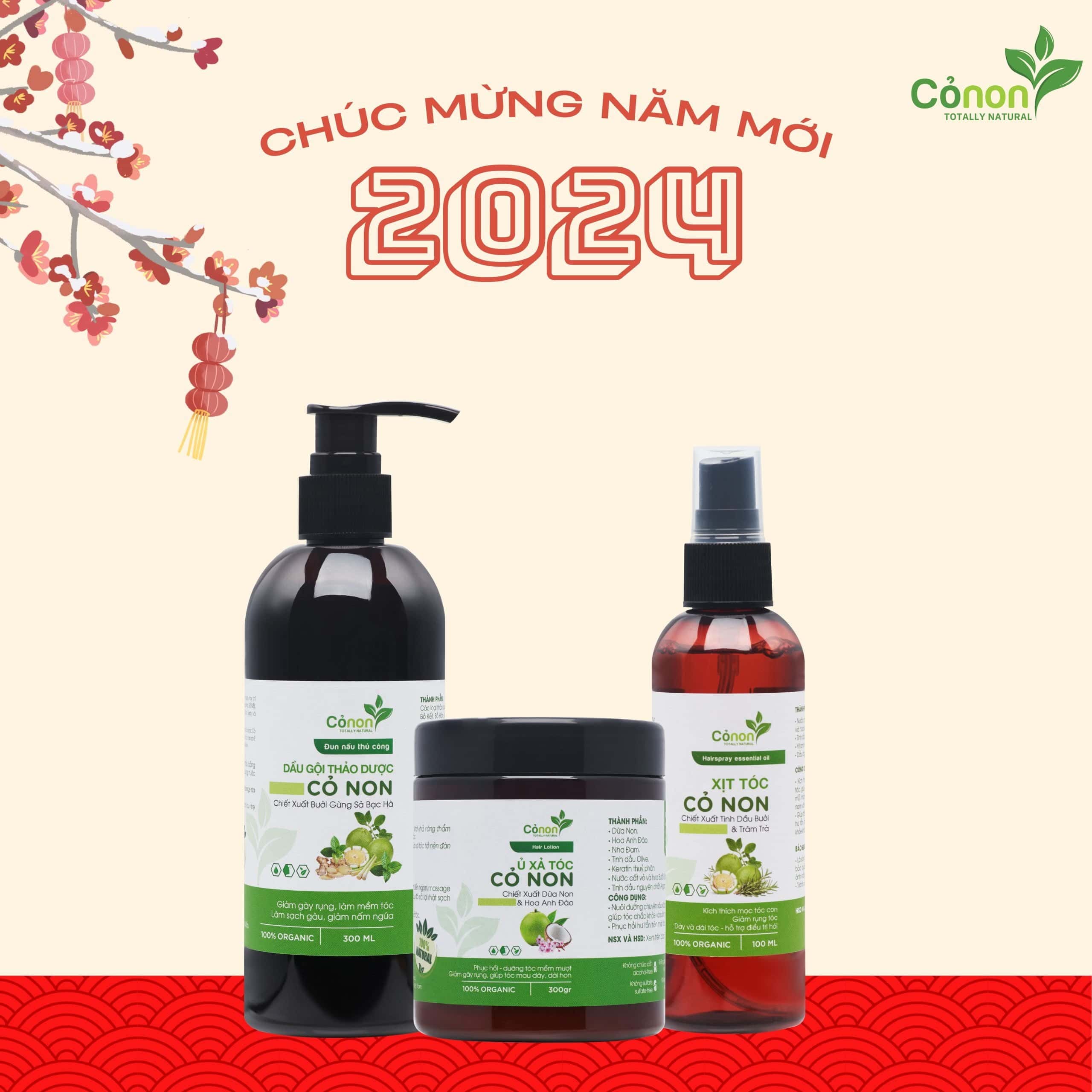 Combo chăm sóc tóc Cỏ Non đón tết 2024