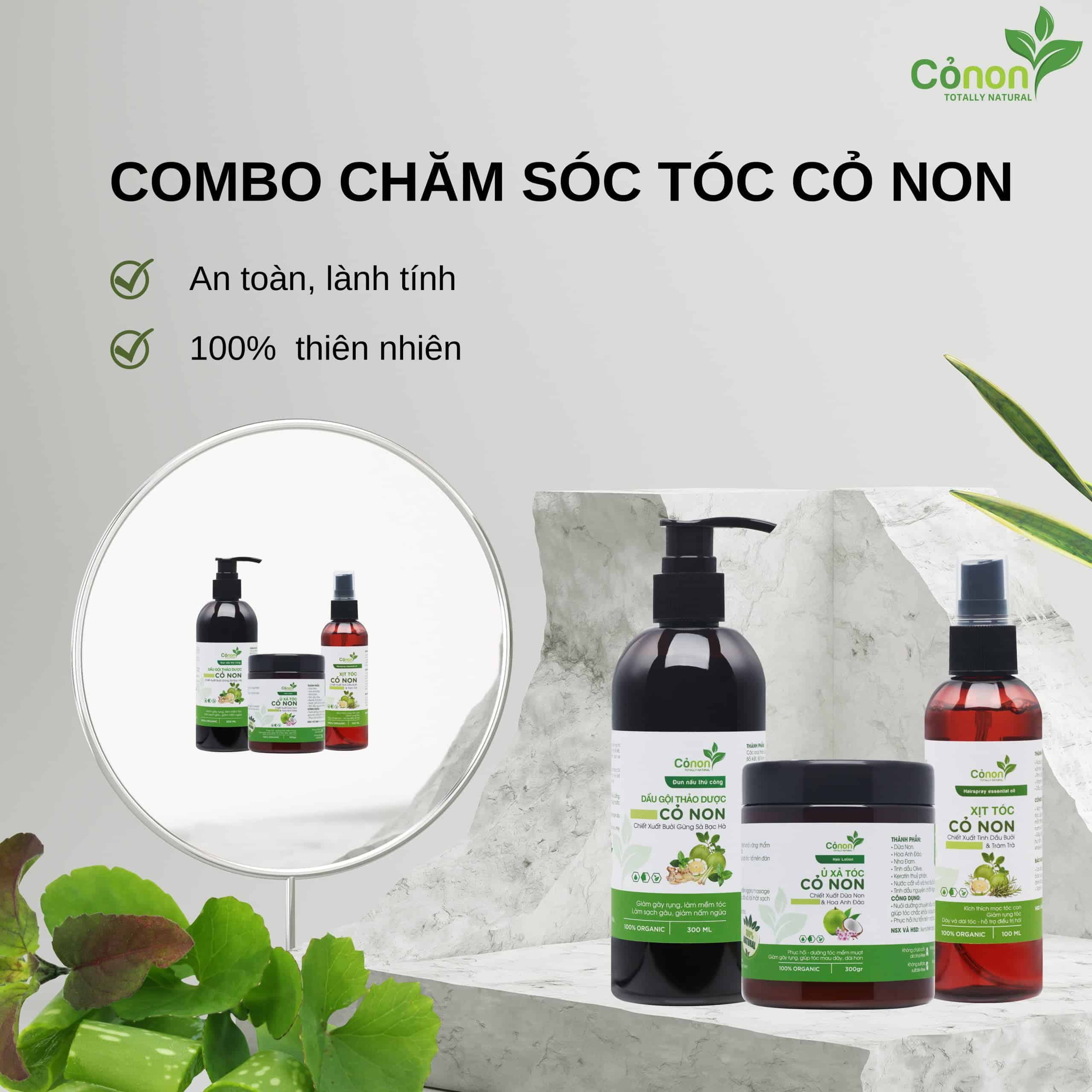 combo chăm sóc tóc Cỏ Non