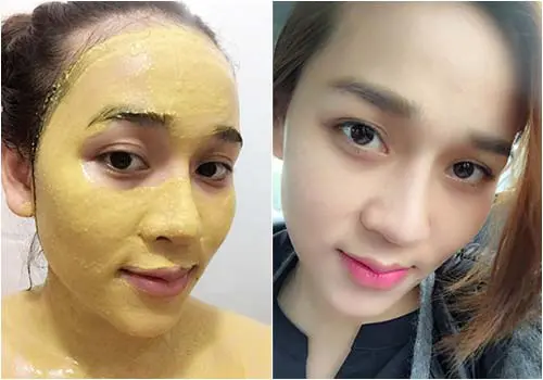 đắp mặt nạ tinh bột nghệ tại nhà