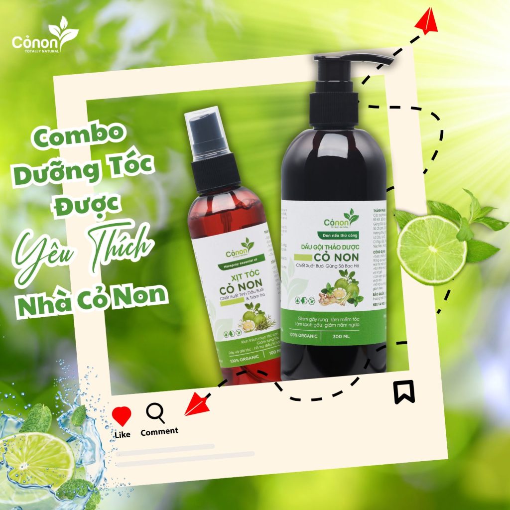 Combo dưỡng tóc dầu gội cỏ non