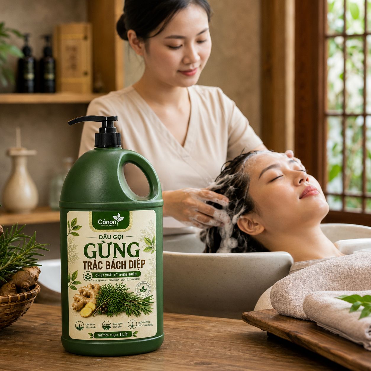 Dầu gội gừng trắc bách diệp Dầu gội gừng trắc bách diệp