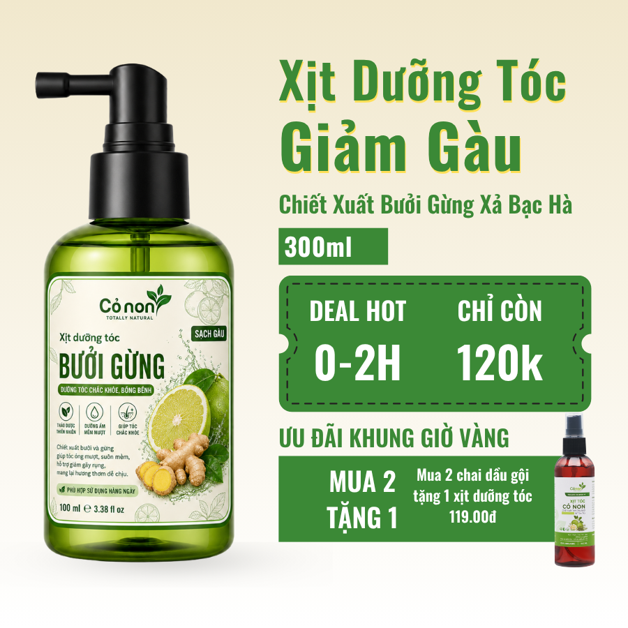 xịt dưỡng tóc giảm gàu