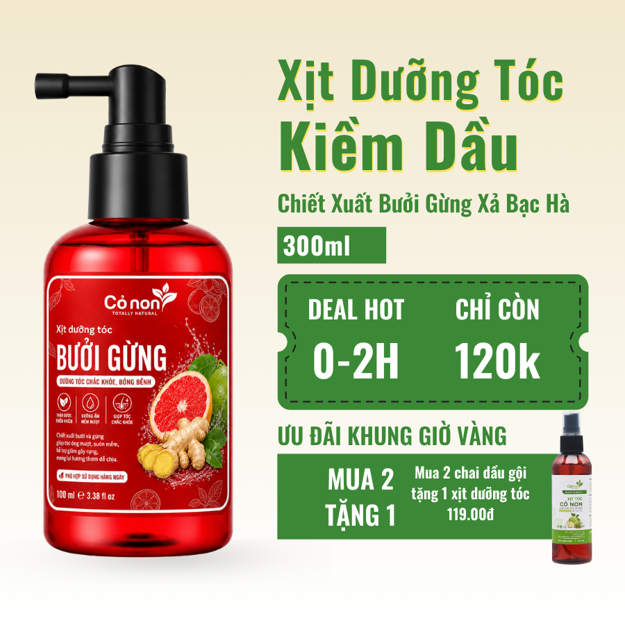 xịt dưỡng tóc kiềm dầu